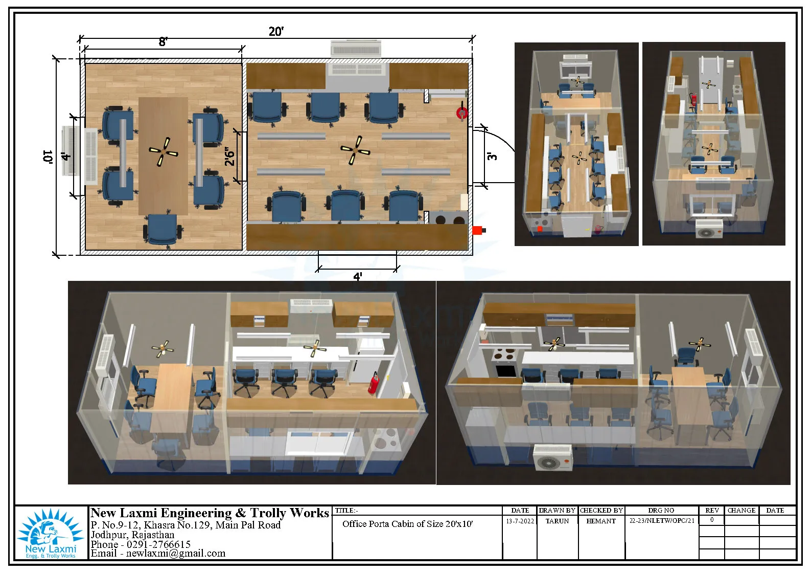 Office Cabin Layout